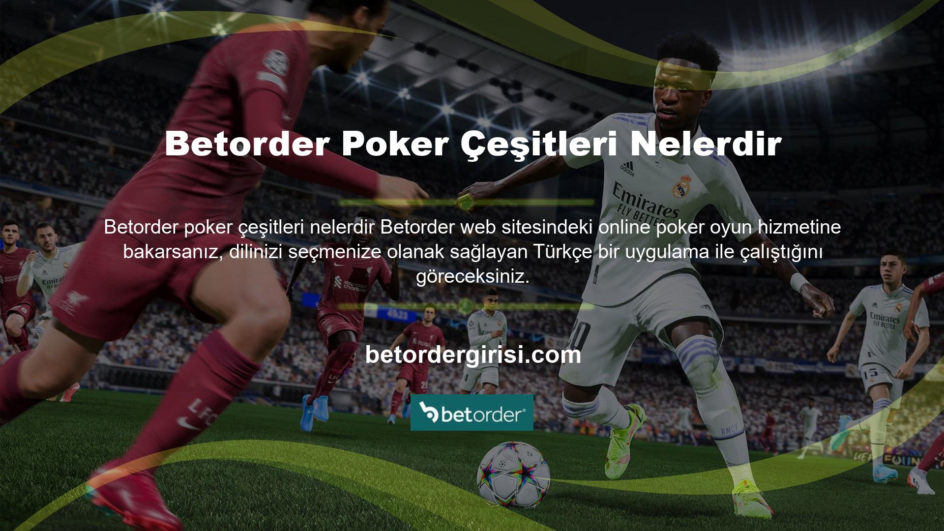Canlı Türkçe Poker ve diğer poker oyunu seçenekleri, krupiyelerle Türkçe konuşmanıza, oyunları Türkçe oynamanıza, diğer oyuncularla sohbet etmenize ve Türkçe sohbet özelliğini kullanmanıza olanak tanır